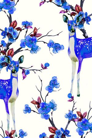 浪漫花卉动物印花华亿平台图片