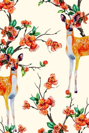 浪漫花卉动物印花华亿平台图片