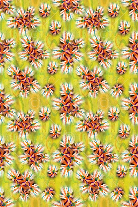 抽象花卉印花华亿平台图片