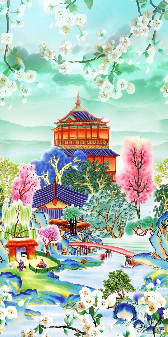 手绘印花华亿平台图片