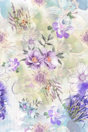 薰衣草印花华亿平台图片