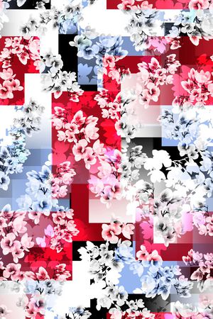 花卉、几何、拼接、渐变色印花华亿平台图片