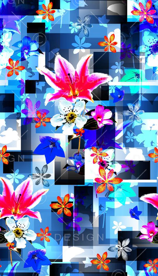 几何、花卉、拼接、渐变印花华亿平台图片