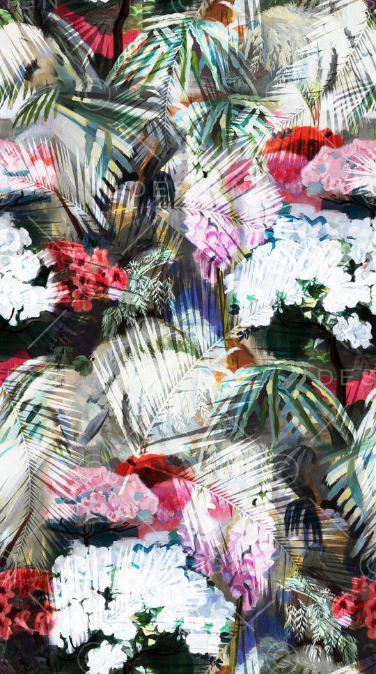 油画、热带、抽象印花华亿平台图片