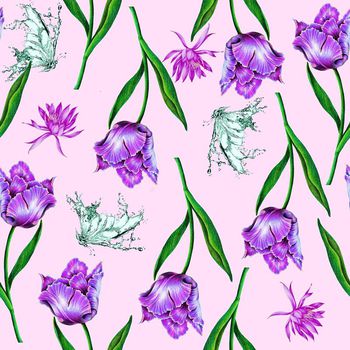 647078-花卉水晶蝴蝶紫