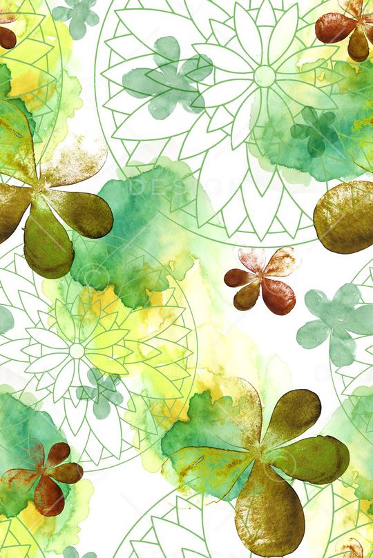 手绘纹样印花华亿平台图片