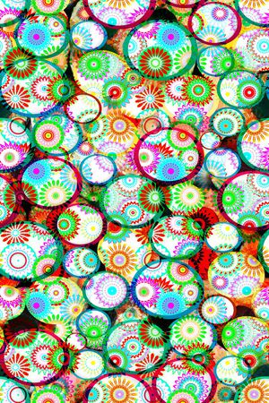 圆形印花华亿平台图片