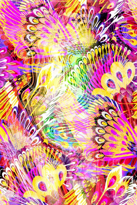 抽象炫彩纹理印花华亿平台图片