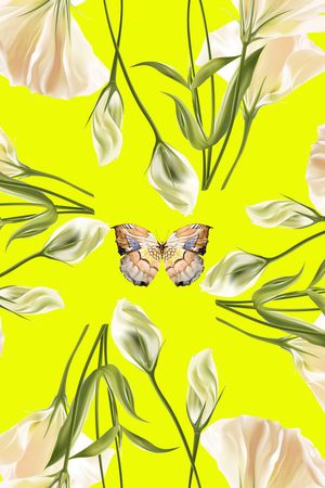 花卉印花华亿平台图片