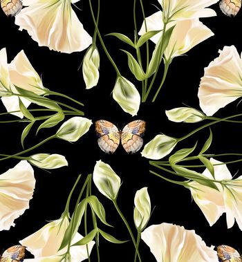 647184-清新花丛中蝴蝶3