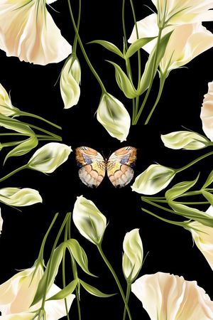 花卉印花华亿平台图片