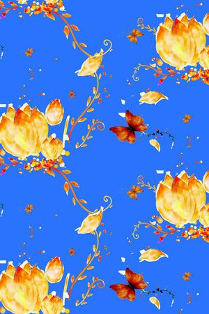 花卉印花华亿平台图片