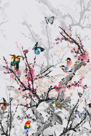 花卉印花华亿平台图片