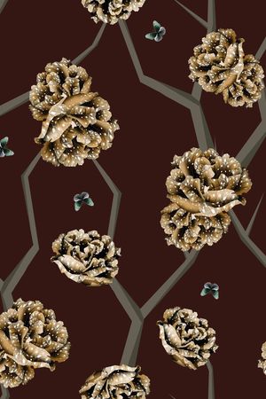 花卉印花华亿平台图片