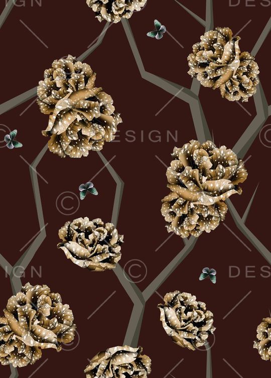 花卉印花华亿平台图片