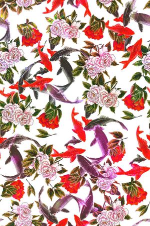 十字绣花卉印花华亿平台图片