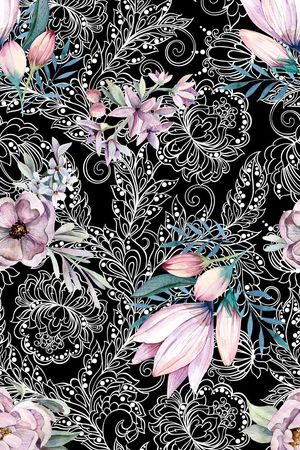 花卉印花华亿平台图片