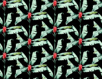 647390-0610热带植物(黑底)