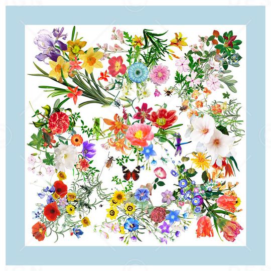 花卉印花华亿平台图片