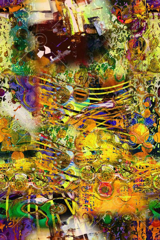 手绘条纹印花华亿平台图片