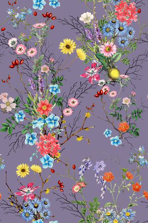 花卉印花华亿平台图片