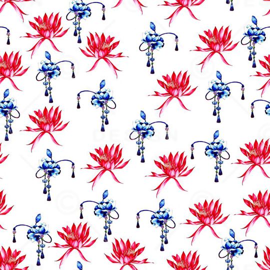 荷花印花华亿平台图片