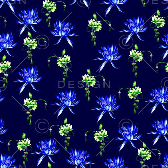 荷花印花华亿平台图片