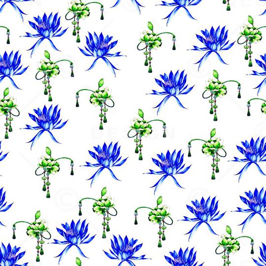 荷花印花华亿平台图片