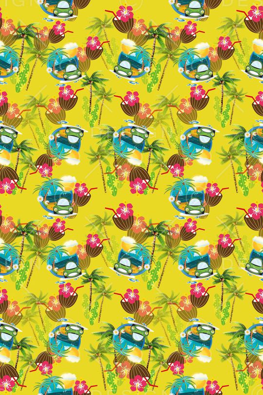 热带植物印花华亿平台图片