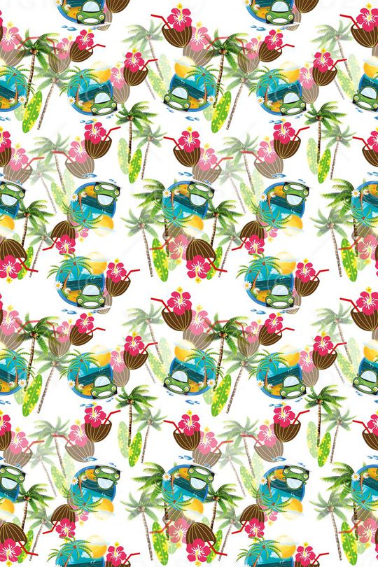 热带植物印花华亿平台图片