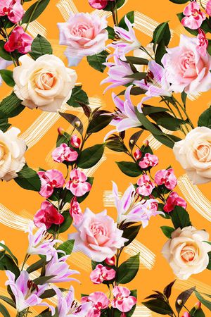 潮流时尚花卉印花华亿平台图片