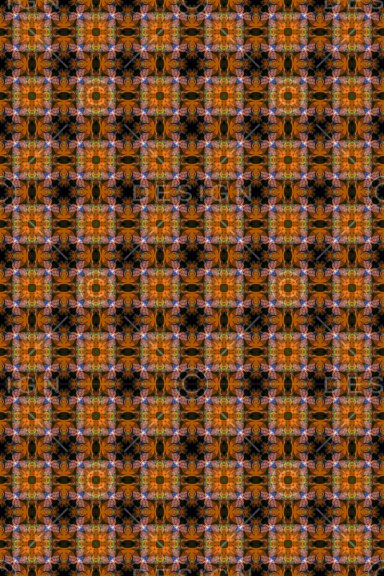 蓝色格子印花华亿平台图片