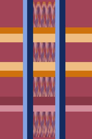 格子组合印花华亿平台图片