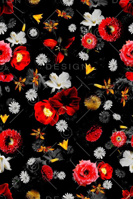 花卉印花华亿平台图片