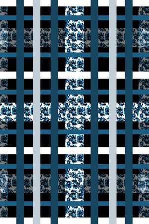 格子组合印花华亿平台图片