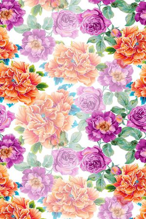 牡丹印花华亿平台图片