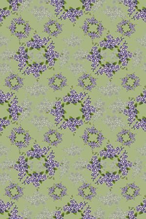 花卉组合印花华亿平台图片