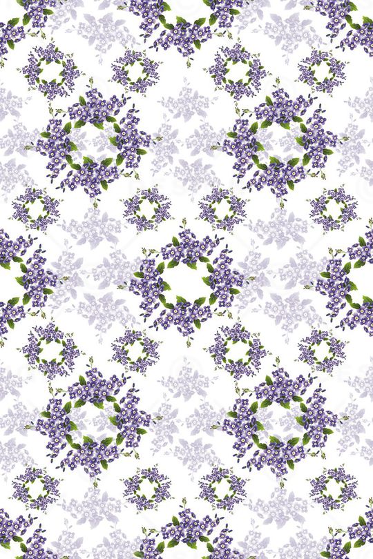 花卉组合印花华亿平台图片