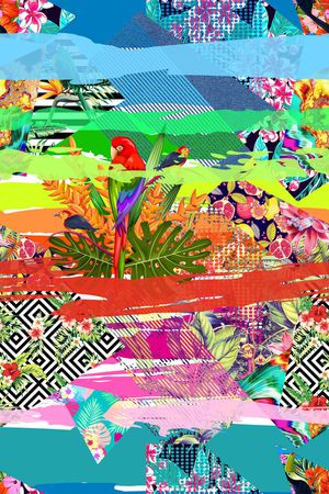 不规则几何印花华亿平台图片