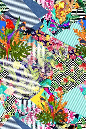 不规则几何印花华亿平台图片