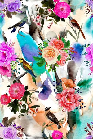 水彩印花华亿平台图片