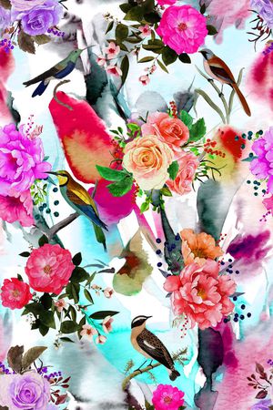 水彩印花华亿平台图片