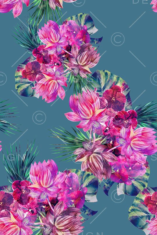 荷花印花华亿平台图片