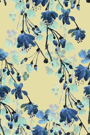 水墨印花华亿平台图片