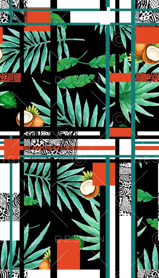 棕榈叶印花华亿平台图片