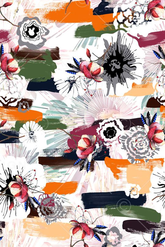 抽象印花华亿平台图片