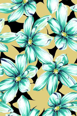 高清大花印花华亿平台图片