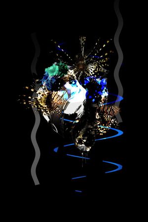 波浪条纹印花华亿平台图片