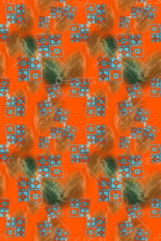 热带植物印花华亿平台图片