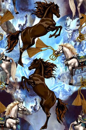 复古印花华亿平台图片